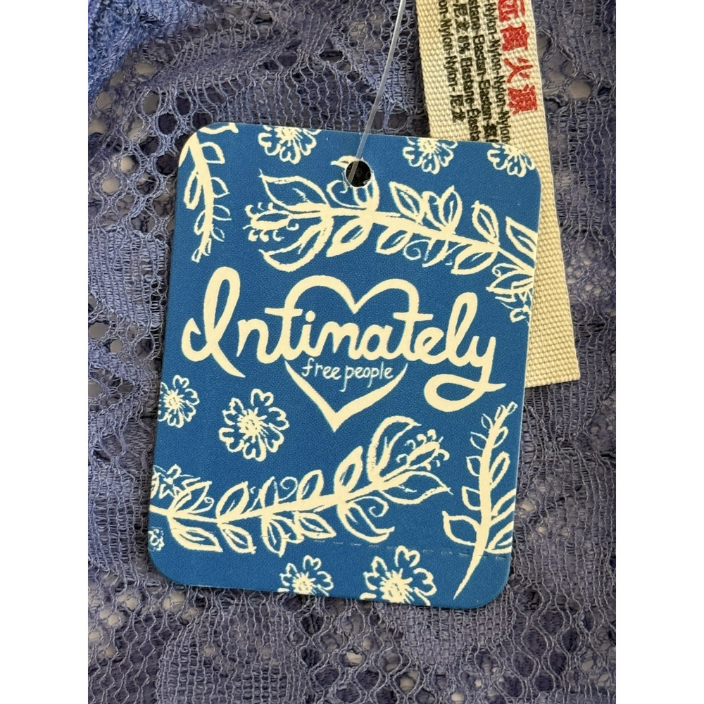 NWT Free‎ People INTIMATELY Sitting Pretty Floral Lace Brami Egret Blue Size S - Picture 12 of 16